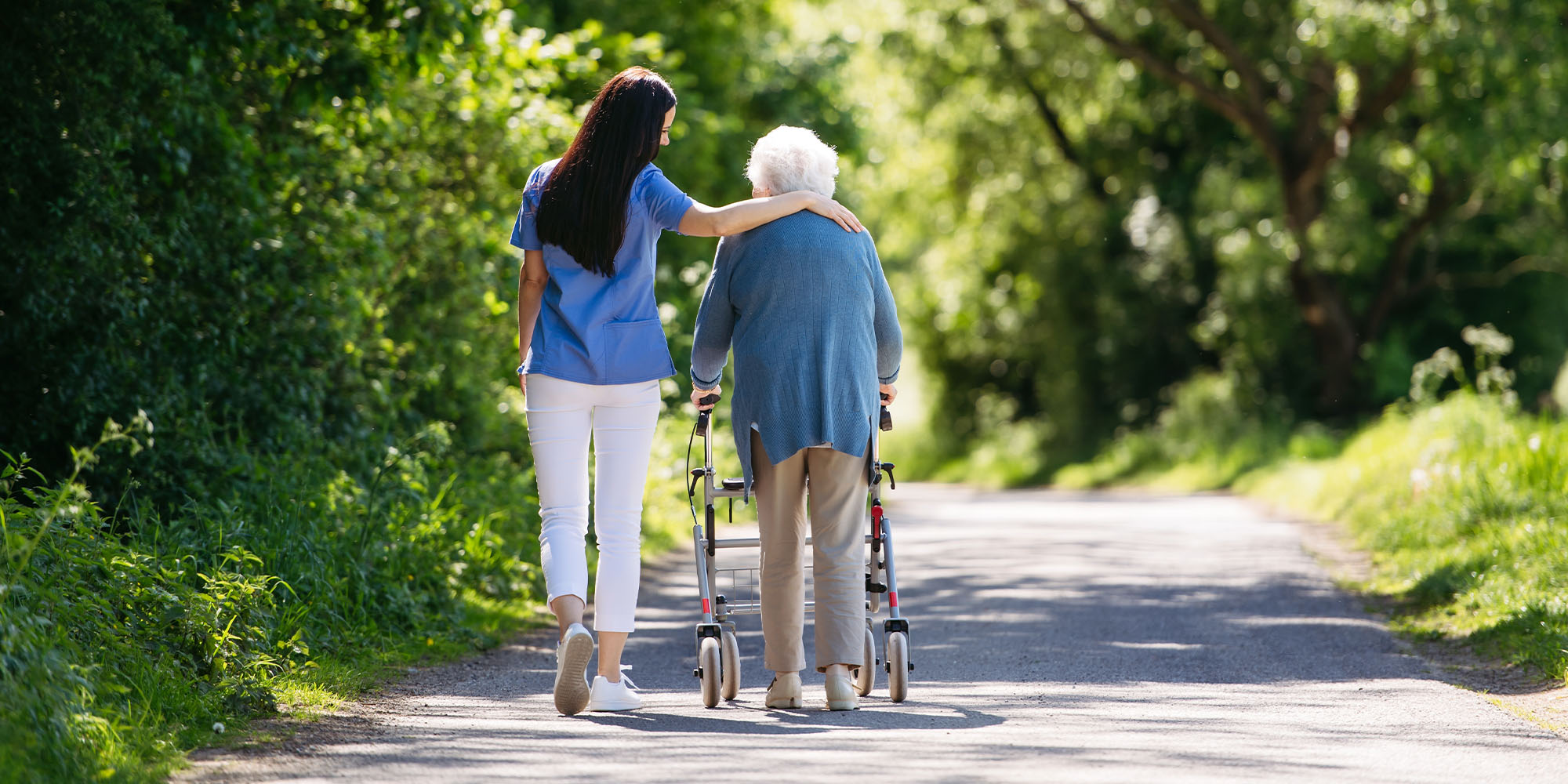 Live-in carer providing companionship